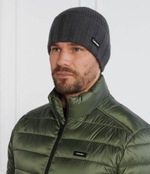 Хлопчатобумажная шапка ELEVATED RIB BEANIE Calvin Klein - графитовый(K50K510985)