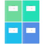 Тетрадь школьная А5 12л две линии с частыми наклонными "Школьная" в ассорт. (BG)