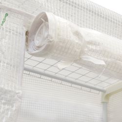 UGH-R30 H190 WHITE-WHITE Парник-стеллаж для рассады. 5 полок. 70x50x190см. Металлическая труба в ПВХ. цвет белый. Тент из армированного полиэтилена 135г-м2. цвет сетки белый. TM ФитоЛето