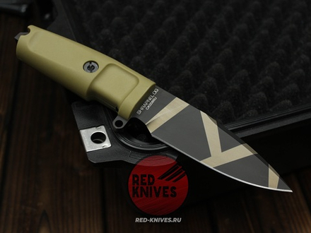 Нож Extrema Ratio Shrapnel OG А+++ V.2026 - песочная рукоять, клинок камо