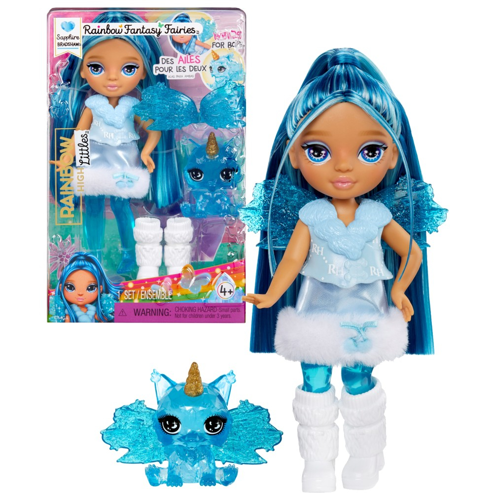 Rainbow High Littles - Модная кукла Sapphire Bradshaw (Сапфировая) + животное 543428