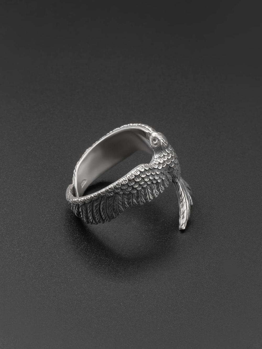 Ласточка — кольцо из серебра