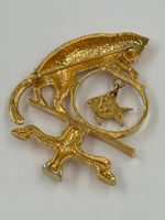 Брошь Кот с рыбкой Avon