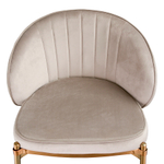 Стул барный Bergenson Bjorn Coral, велюр, серо-бежевый