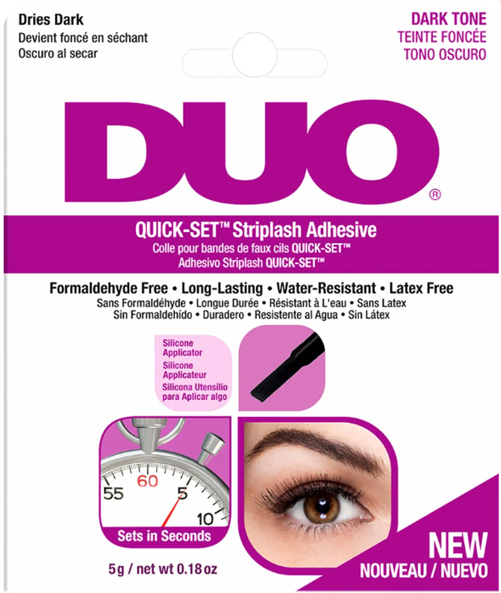 DUO Quick-Set Striplash Adhesive Dark Tone быстросохнущий темный клей для накладных ресниц 5г