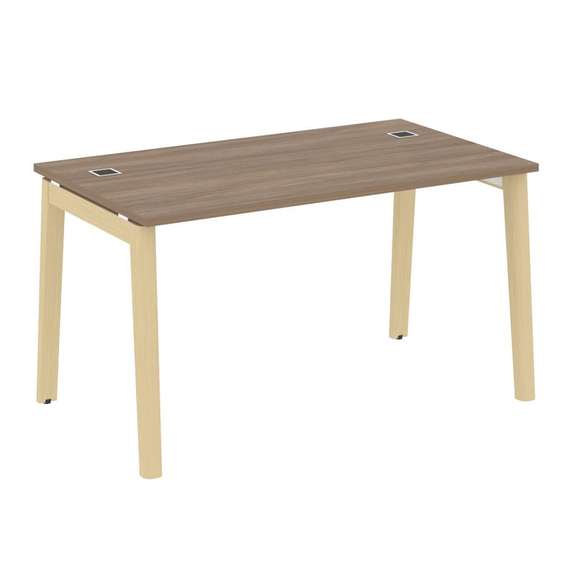 Onix Wood Direct Стол руководителя OW.SRR-3.8 Дуб Аризона/Дуб Светлый/Металл Белый 1380*800*750