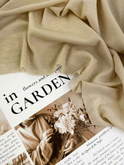 Трикотаж (полупрозрачный). Цвет - Меланж беж