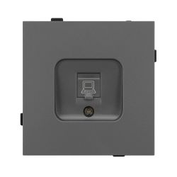 Механизм компьютерной розетки SCT-TENDO-MPC1-SFPL-GR (RJ-45, CAT6) (Arlight, Матовый графитовый) 054593