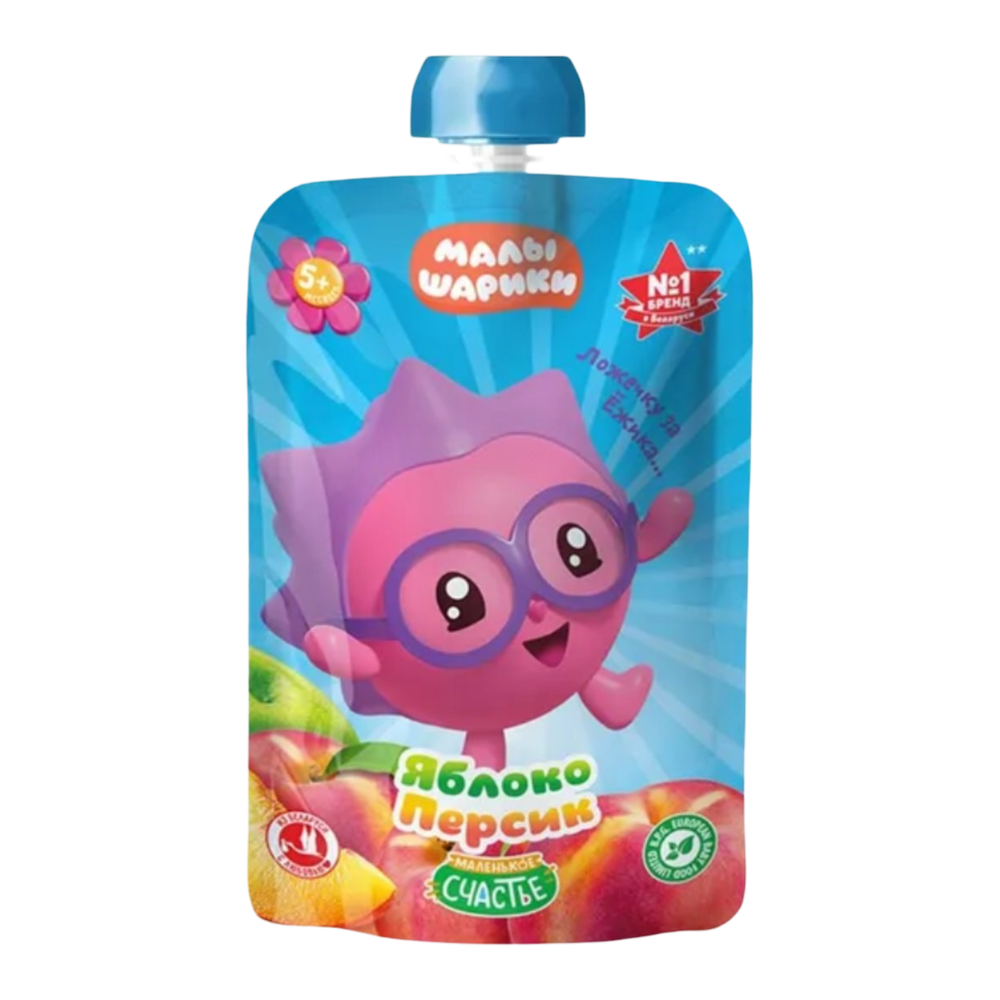 Малышарики яблоко персик 85гр