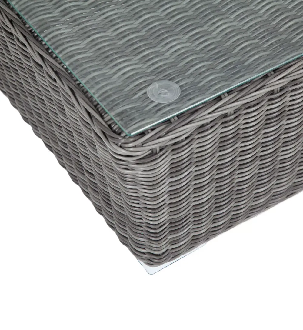 "Капучино" журнальный столик из искусственного ротанга, цвет графит