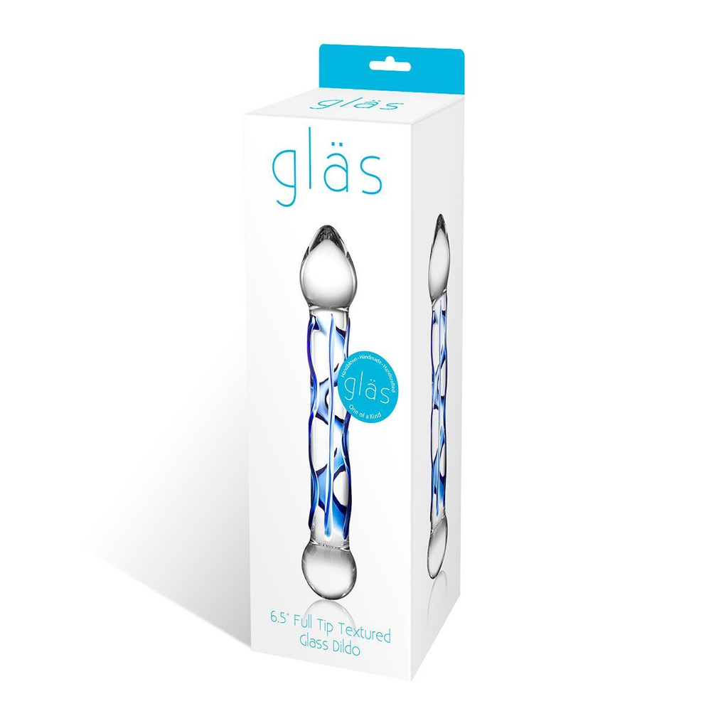 Glas Full Tip 17 см – текстурированный стеклянный фаллоимитатор