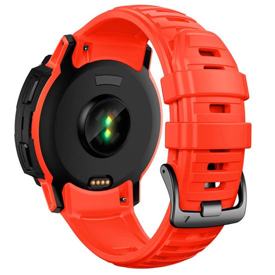 Ремешок 26 мм силиконовый для Garmin Instinct 2X Solar / Instinct 2X Solar Tactical оригинальное быстросъемное крепление Torch (Красный)