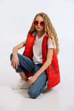 Жилет для девочки "Хэппи" красный