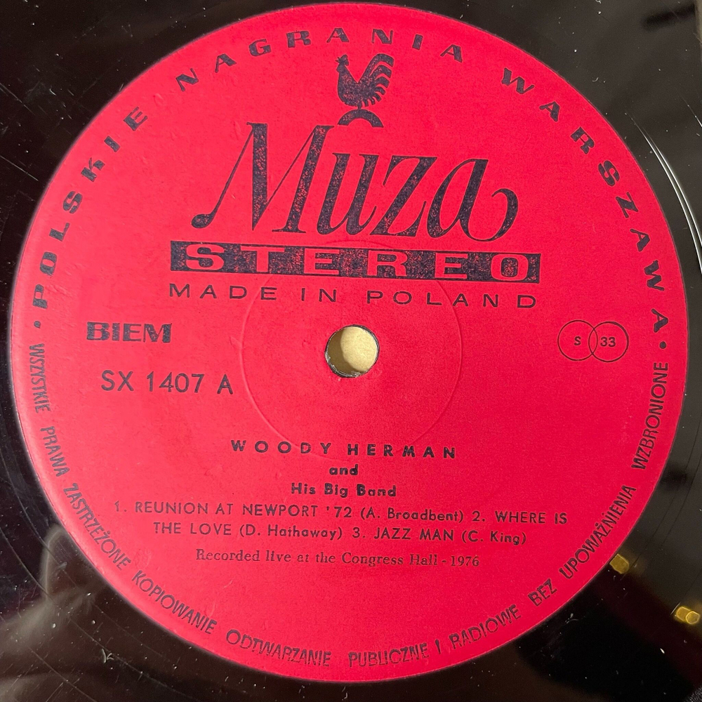 Винтажная виниловая пластинка LP Woody Herman And His Big Band In Poland (Польша 1977)