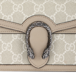 GUCCI Dionysus Canvas With Leather Chain Bag, Crossbody Bag, Shoulder Bag Extra Mini Women"s Beige/White