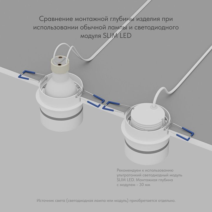 Встраиваемый светильник Denkirs Ribe DK2404-WH