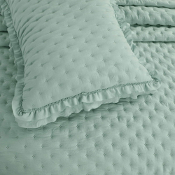 Покрывало 230x250 и 2 наволочки 50х70 Sofi De MarkO Фрау зеленое