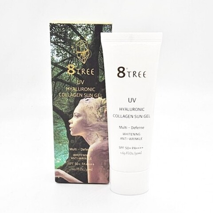 8TREE Солнцезащитный охлаждающий гель UV HYALURONIC COLLAGEN SUN GEL SPF50+ PA++++ 50ml