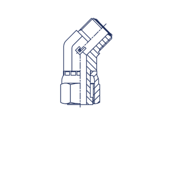 Соединение FN45 D08-10 ORFS 11/16 (обжатая гайка)