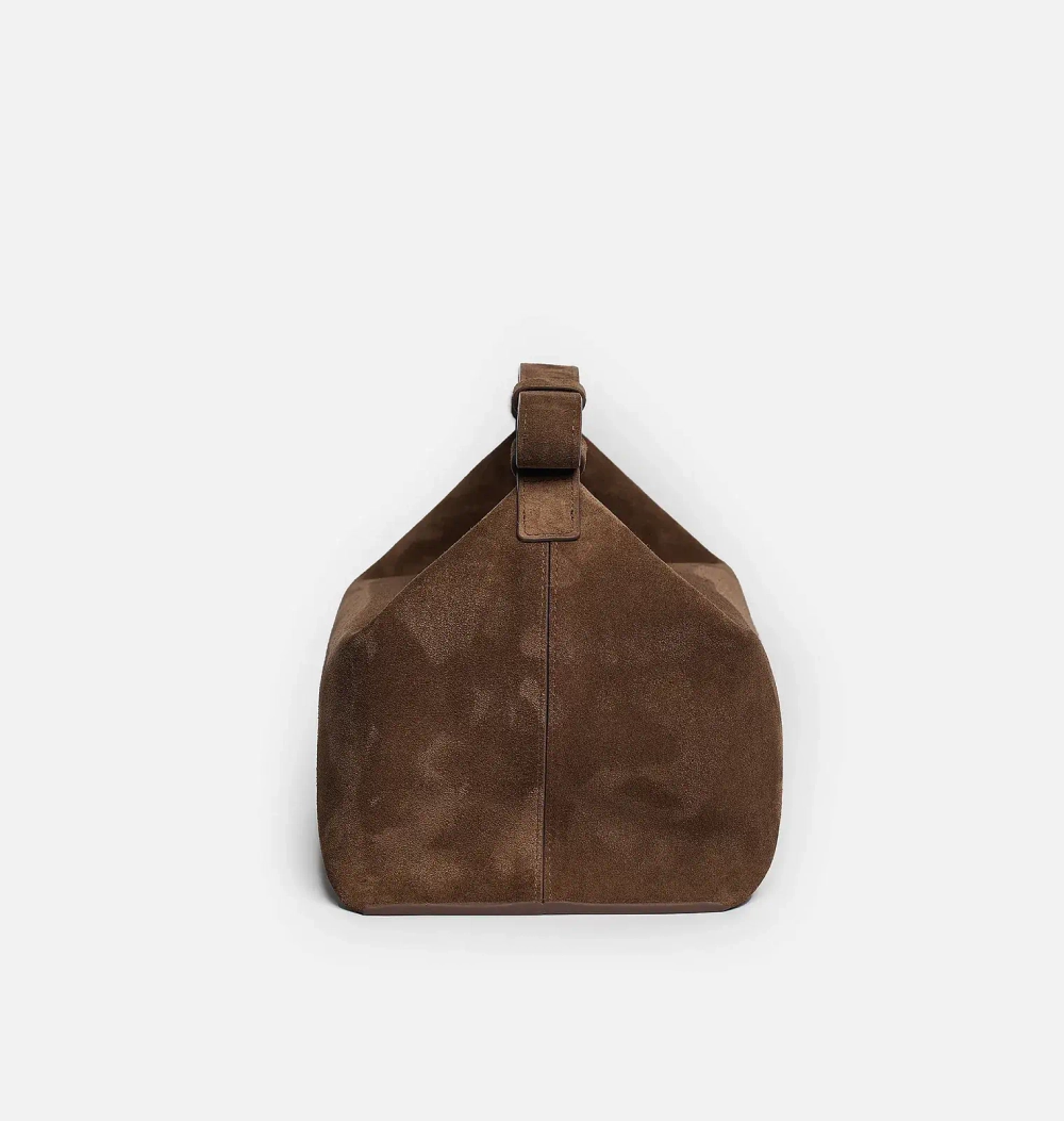 Сумка из натуральной замши BOBBI medium pecan