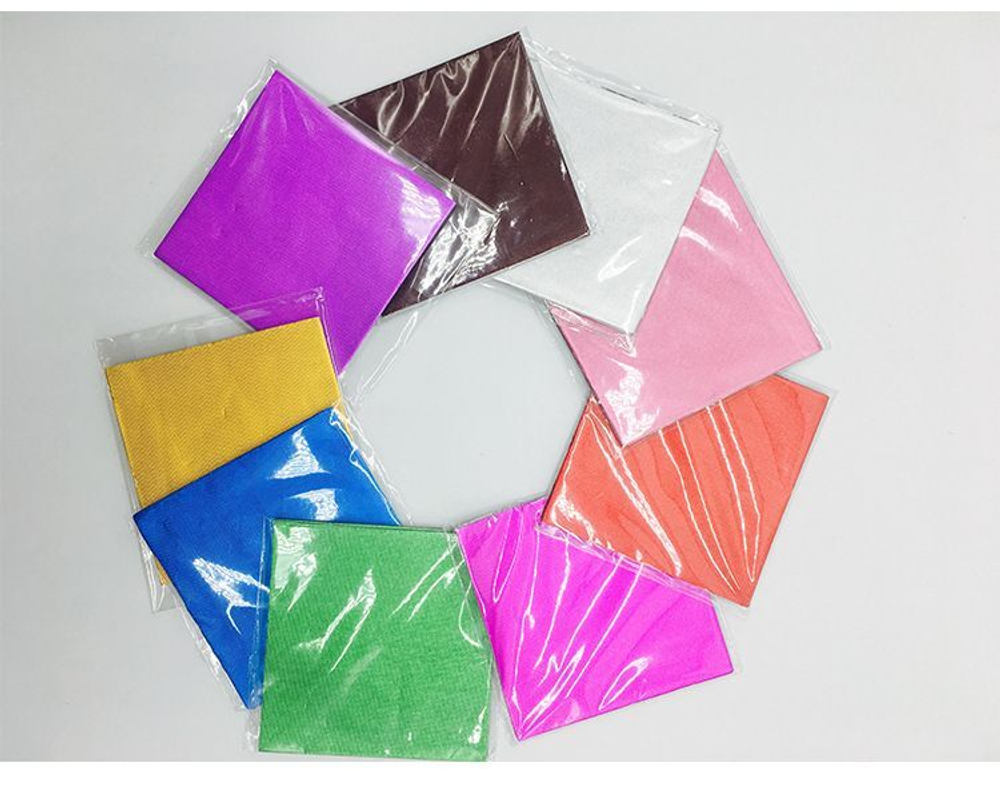 Фольга оберточная для конфет Синяя 10*10 см, 100 шт.