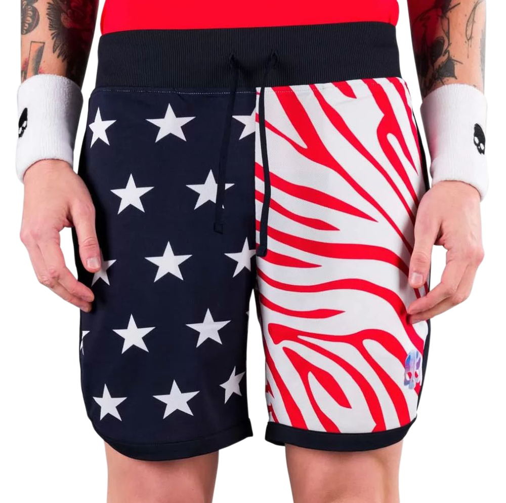 Теннисные шорты Hydrogen Star Shorts Man - blue navy/red