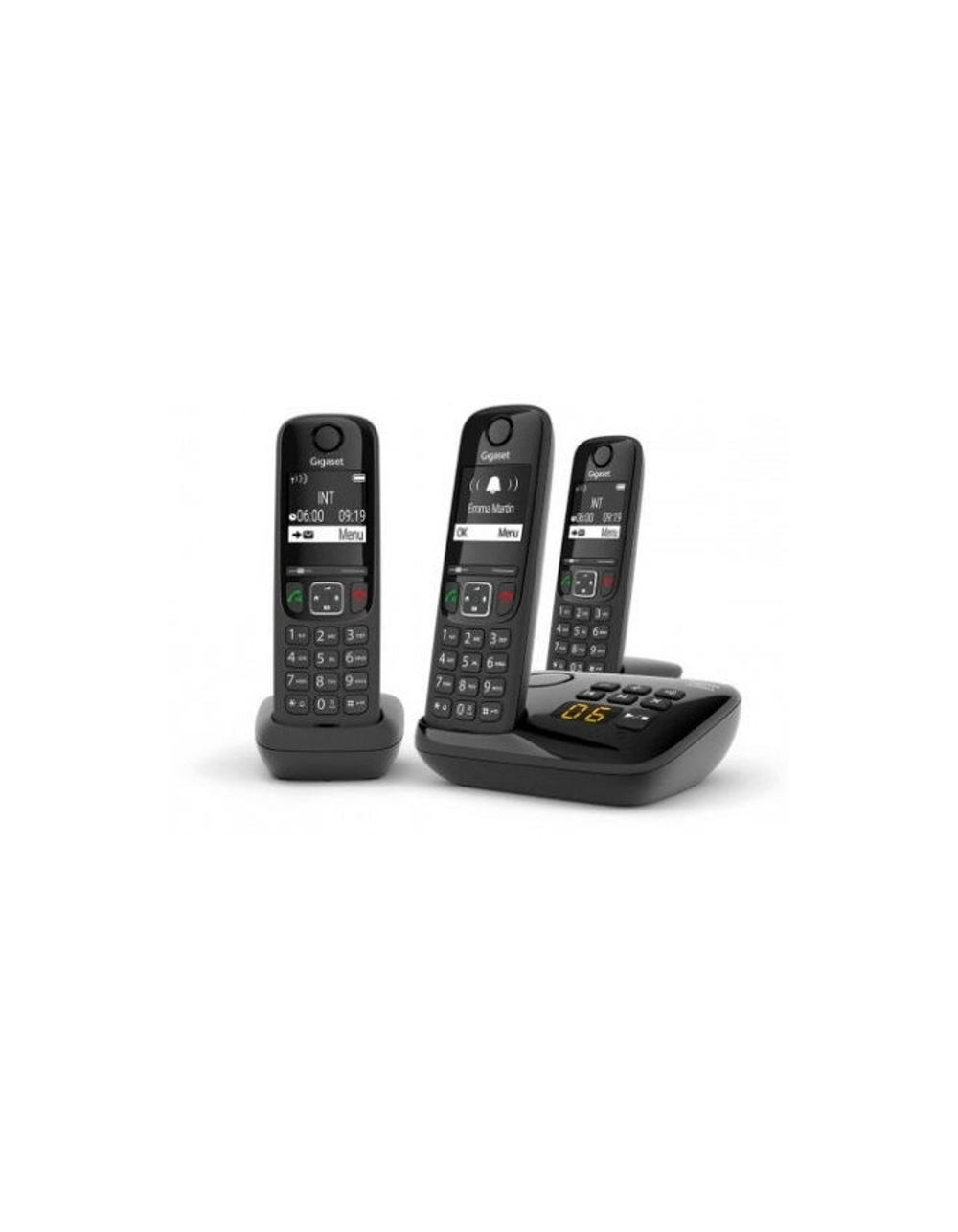 Gigaset [L36852-H2836-S311] AS690A Trio RUS черный (труб. в компл.:3шт) автооветчик АОН