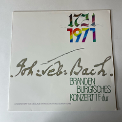 Винтажная виниловая пластинка LP J. S. Bach Бах, Nikolaus Harnoncourt, G nter Noris, 1721 1971, Бранденбургские концерты Brandenburgisches Konzert 1 F dur (Германия 1971)