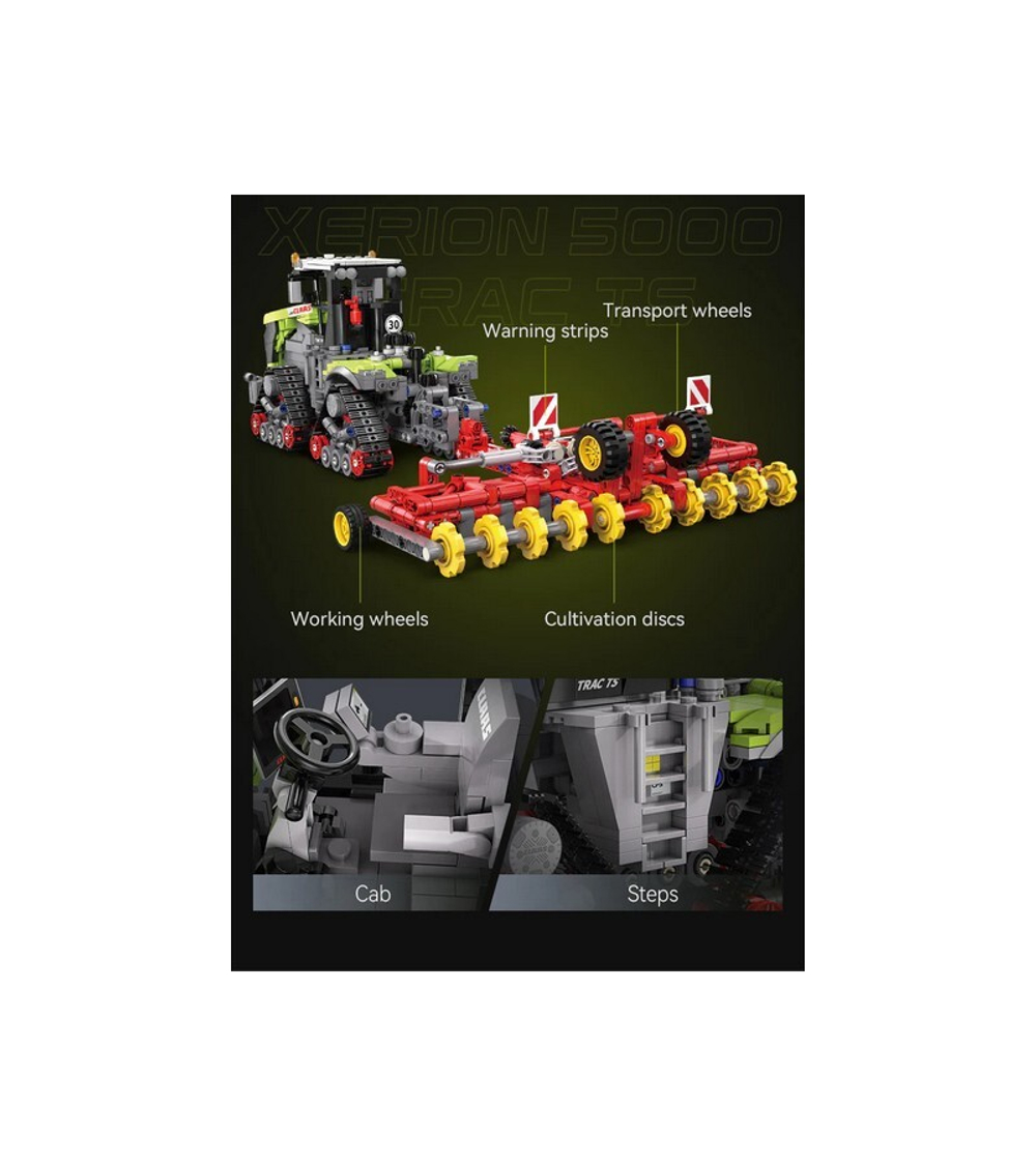 Конструктор CaDA трактор CLAAS XERION 5000 TRAC TS 1/32 (1336 деталей)