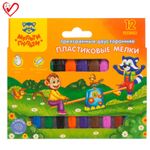 Мелки восковые 12цв. Мульти-Пульти Приключения Енота, двусторонние трёхгранные, картон. уп.