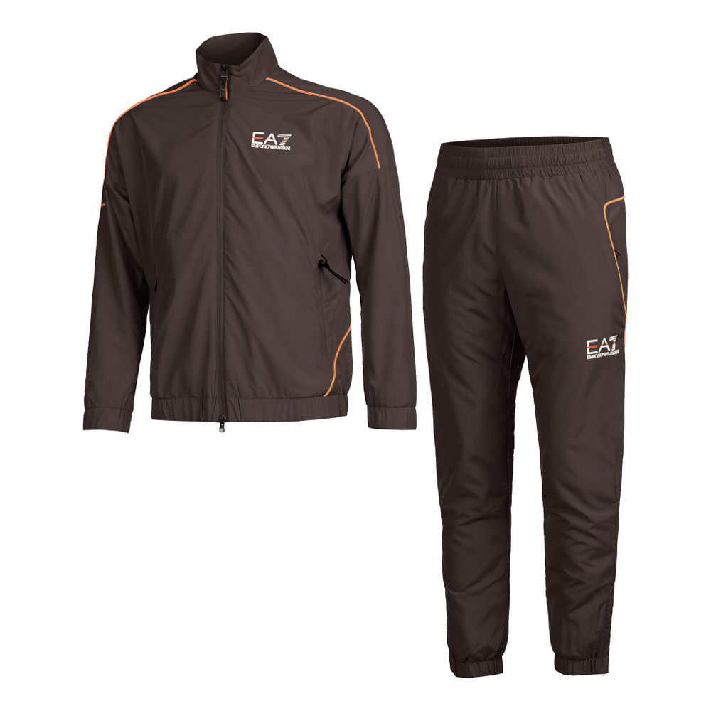 Мужские теннисные Костюмы EA7 Tracksuit Men - Anthracite, Orange