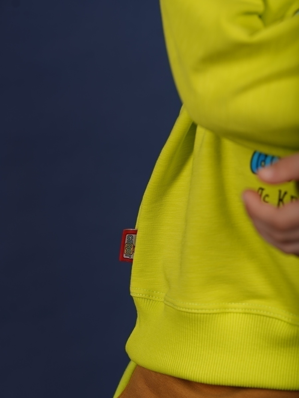 Свитшот " Робот Croot" для мальчика(желтый неон)