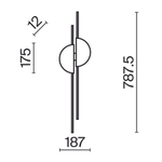 Настенный светодиодный светильник Maytoni Skyline MOD179WL-L22BS4K1