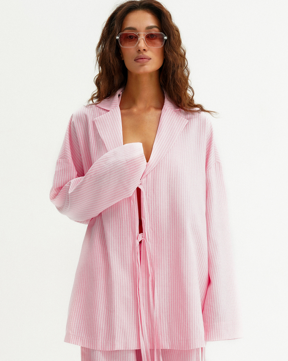 №038 Пижама городская (розовая полоска)