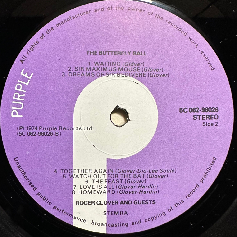Roger Clover And Guest - The Butterfly Ball And The Grasshopper's Feast (Голландия 1975г.)