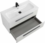Тумба с раковиной Cezares ECO-CER-N 100 ECO-CER-N-1000-2C-SO-BO белая матовая