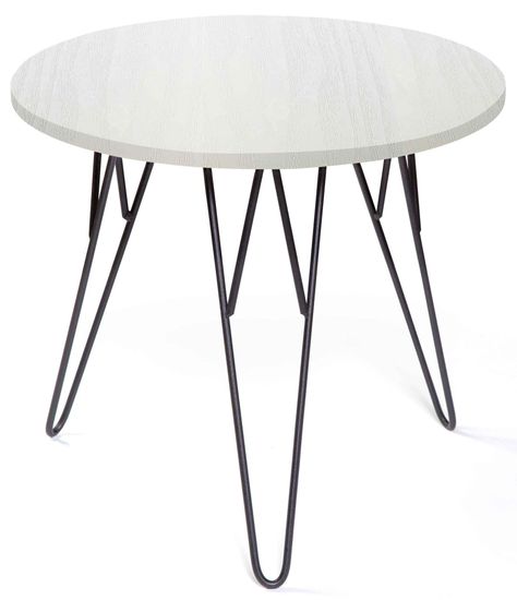 Журнальный столик ОСТИН Белое дерево / черный каркас