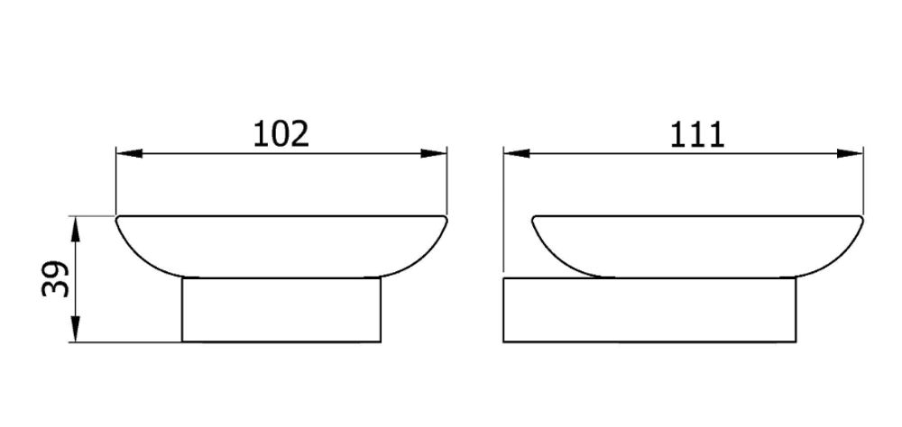 Мыльница стекло/нерж. сталь CORINTO 16925.N чёрный