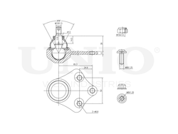 Опора шаровая передняя верхняя UNIO SSP-20140