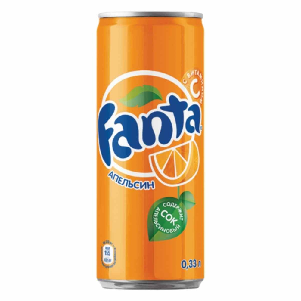 Напиток Fanta Апельсин сильногазированный 0,33л ж/б