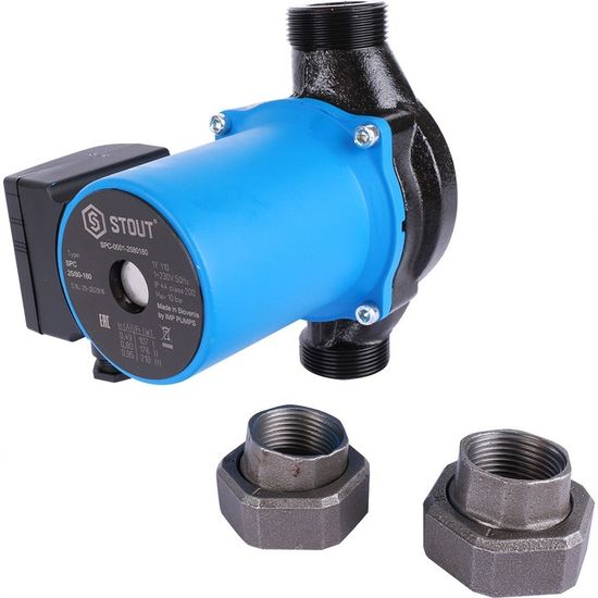 Циркуляционный насос Stout 25/80-180 с гайками (SPC-0010-2580180)