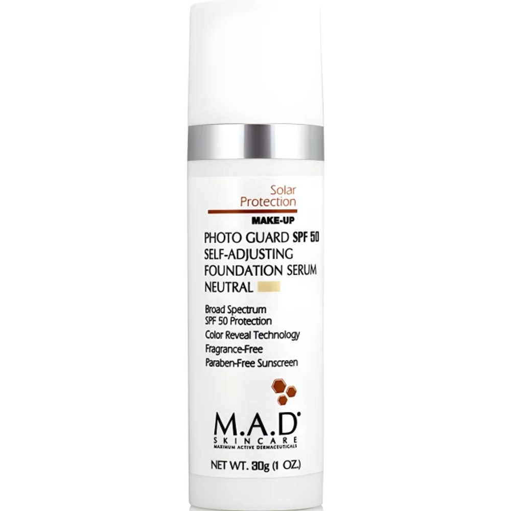 M.A.D. Skincare Подстраивающаяся сыворотка-основа под макияж с защитой SPF50 | Photo Guard Spf 50 Self-Adjusting Foundation Serum — Neutral/Light