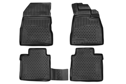 Коврики Standard, 3D в салон для NISSAN Note, 2012-  П.Р. хетчбек, 4шт. (полиуретан, чёрные) Element.ELEMENT3D02266210