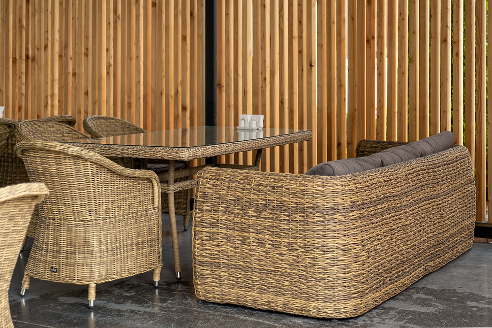 "Кальяри" диван трехместный плетеный из искусственного ротанга (гиацинт), цвет соломенный