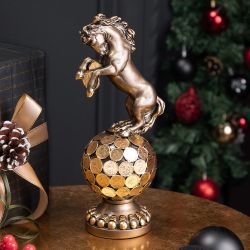 Скульптура Конь на шаре Бронза