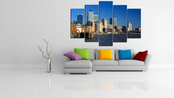 Модульная картина "Город на воде"