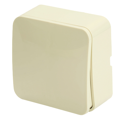 Выключатель открытой установки 1-клавишный, STEKKER, 250В, 10А, IP20, серия София, слоновая кость, MSW10-10-04 49470