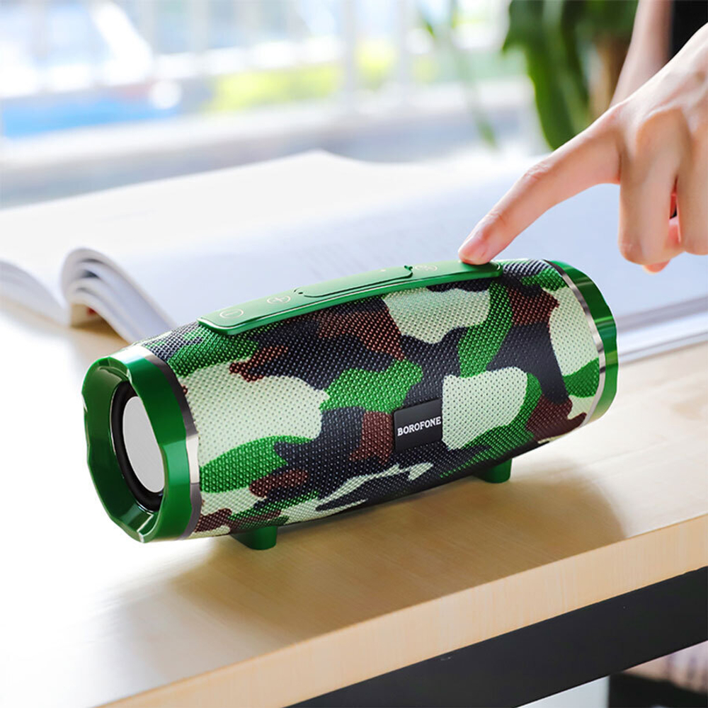 Портативная колонка Borofone BR3, 10W, BT5.0, 1200mAh Camouflage Green