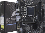 Мат. плата MSI PRO B760M-E DDR4 (RTL) LGA1700 <B760> PCI-E HDMI GbLAN SATA MicroATX 2DDR4