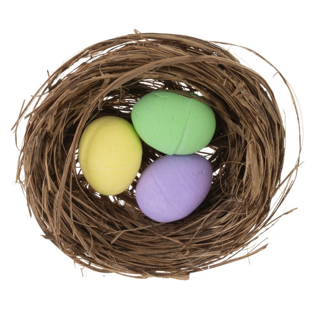 GAEM Изделие декоративное "Гнездо пасхальное" (блок 12 шт), L6 W6 H2 см, 3в.
